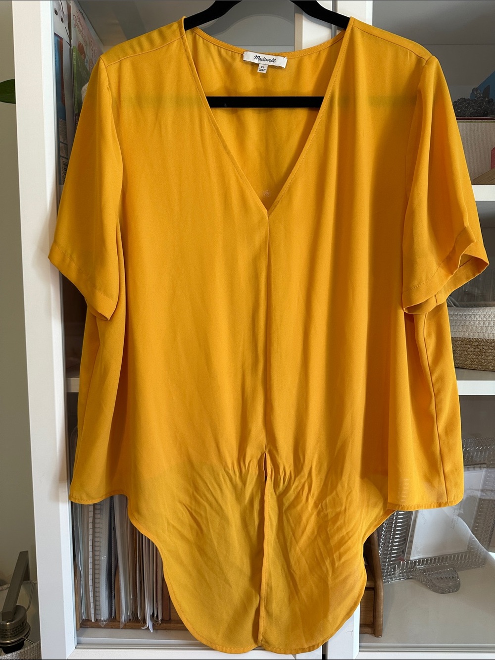 Madewell size XL Tie-front Blouse - Picture 3 of 6